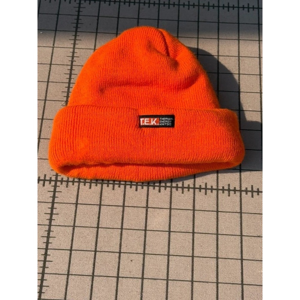 T.E.K. Thermal Energy Knits Blaze Orange Insulated Hunting Beanie